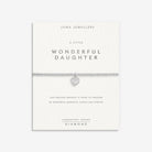 Joma Jewellery Laboratory Grown Diamond A Little | Wonderful Daughter | Silver Plated | Bracelet | 17.5cm Stretch