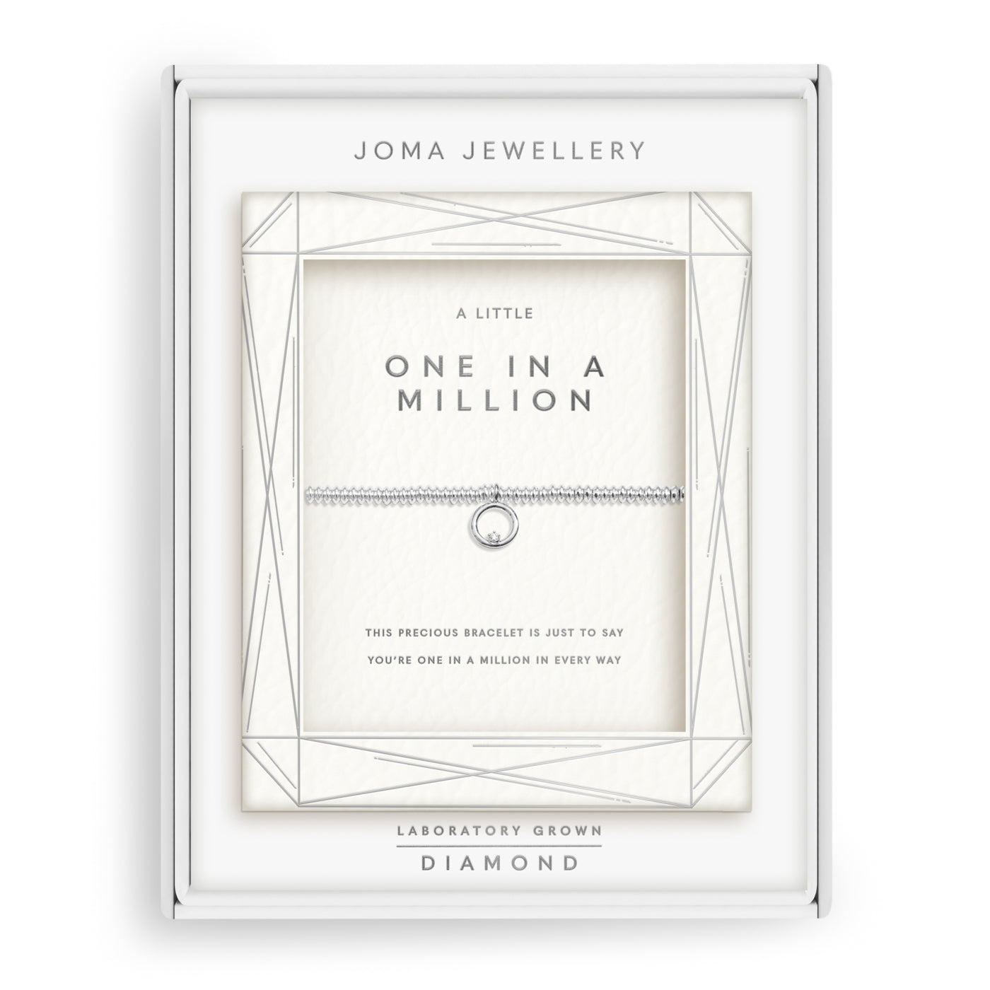 Joma Jewellery Laboratory Grown Diamond A Little | One In A Million | Silver Plated | Bracelet | 17.5cm Stretch