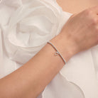 Joma Jewellery Laboratory Grown Diamond A Little | Happy 40Th Birthday | Silver Plated | Bracelet | 17.5cm Stretch