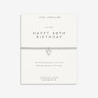 Joma Jewellery Laboratory Grown Diamond A Little | Happy 40Th Birthday | Silver Plated | Bracelet | 17.5cm Stretch