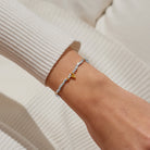 Joma Jewellery Sparkle Confetti A Little | Love And Wishes | Silver & Gold Plated | Bracelet | 17.5cm Stretch