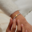 Joma Jewellery Christmas Wish | Merry Christmas | Silver & Gold Plated | Bracelet | 17.5cm Stretch