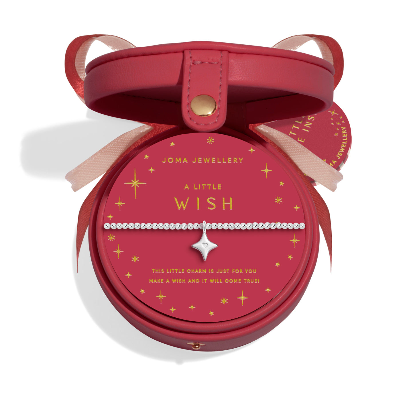 Joma Jewellery Bauble Jewellery Box | Wish | Silver Plated | Bracelet | 17.5cm Stretch