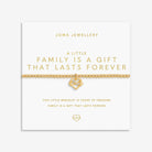 Joma Jewellery Gold A Little | Family Is A Gift That Lasts Forever | Gold Plated | Bracelet | 17.5cm Stretch
