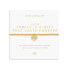 Joma Jewellery Gold A Little | Family Is A Gift That Lasts Forever | Gold Plated | Bracelet | 17.5cm Stretch