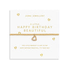 Joma Jewellery Gold A Little | Happy Birthdayâ Beautiful | Gold Plated | Bracelet | 17.5cm Stretch
