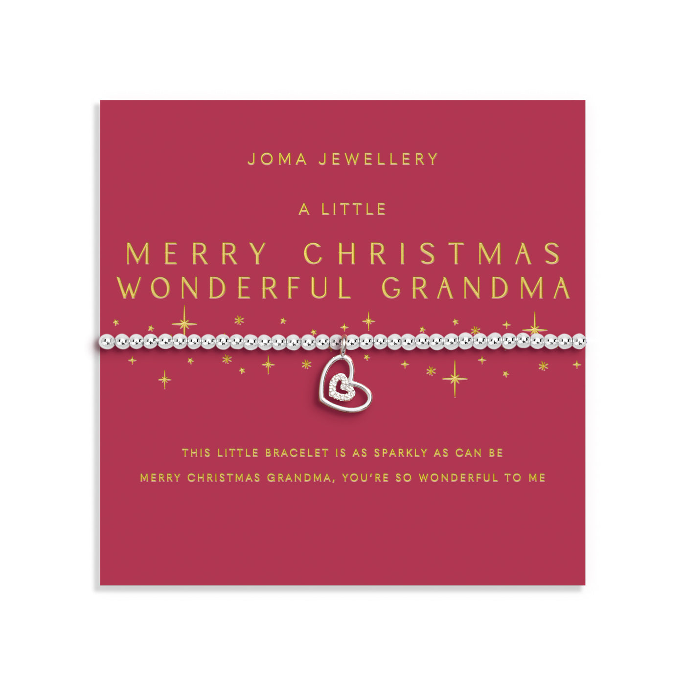 Merry Christmas Grandma Joma Jewellery Christmas Bracelet
