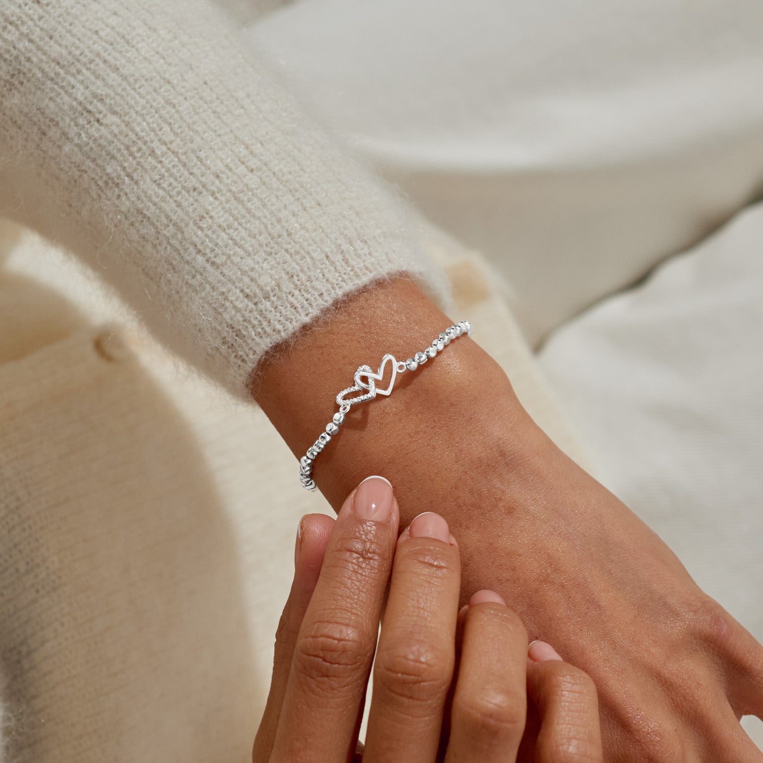 Joma Jewellery Forever Yours | Happy Birthday Super Sister | Silver Plated | Bracelet | 17.5cm Stretch