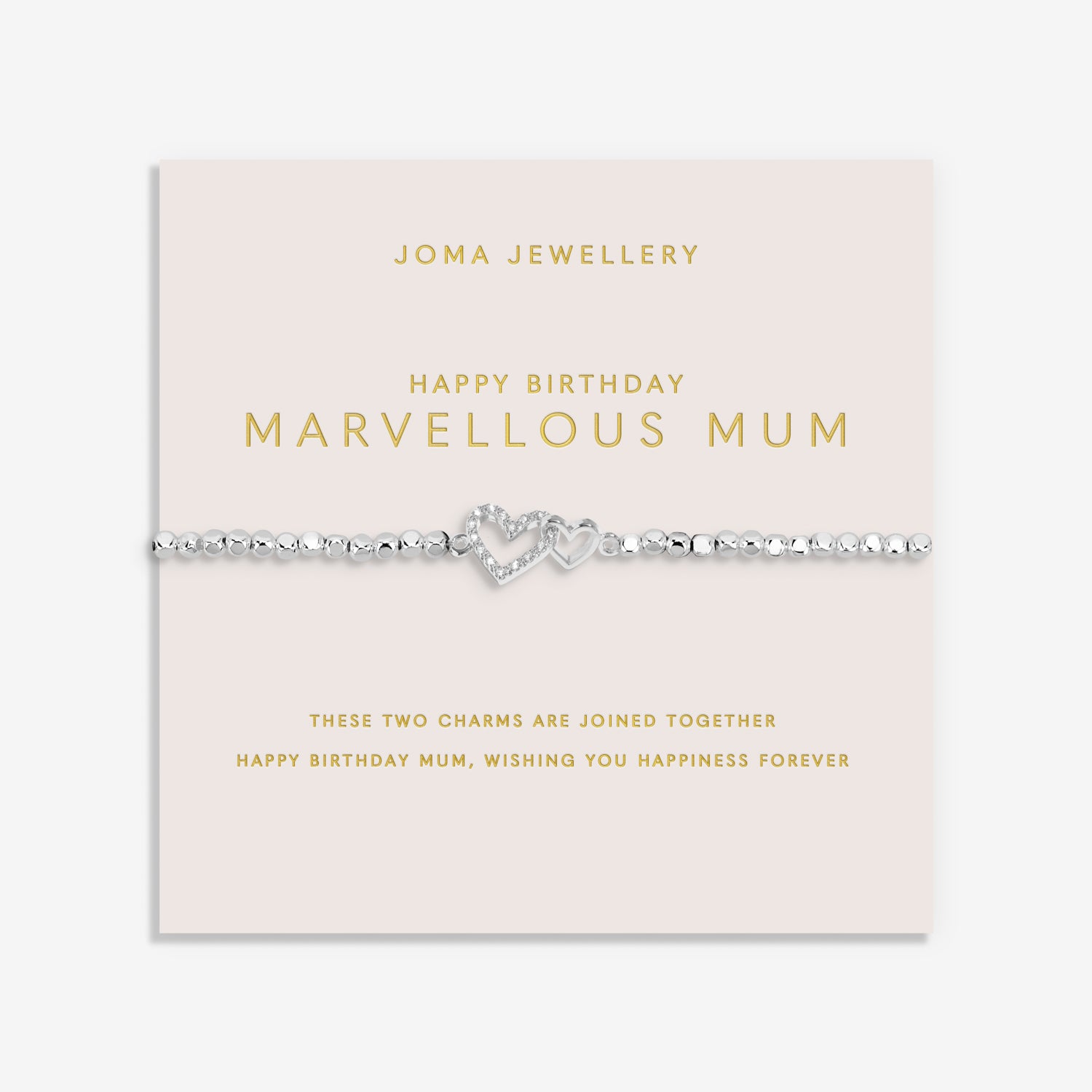 Joma Jewellery Forever Yours | Happy Birthday Marvellous Mum | Silver Plated | Bracelet | 17.5cm Stretch