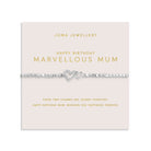 Joma Jewellery Forever Yours | Happy Birthday Marvellous Mum | Silver Plated | Bracelet | 17.5cm Stretch