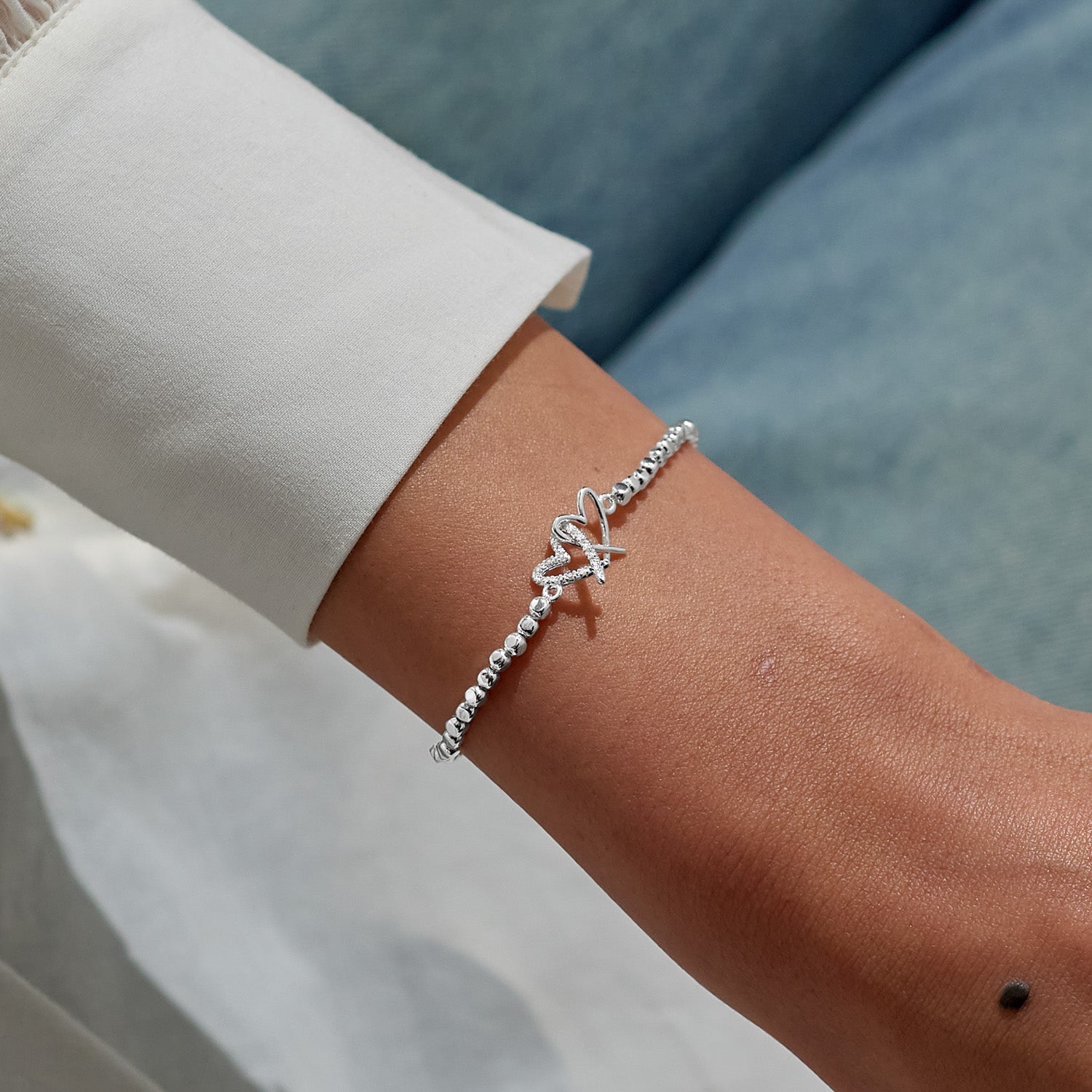 Joma Jewellery Forever Yours | Happy Birthday Darling Daughter | Silver Plated | Bracelet | 17.5cm Stretch
