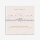 Joma Jewellery Forever Yours | Happy Birthday Darling Daughter | Silver Plated | Bracelet | 17.5cm Stretch