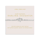 Joma Jewellery Forever Yours | Happy Birthday Darling Daughter | Silver Plated | Bracelet | 17.5cm Stretch