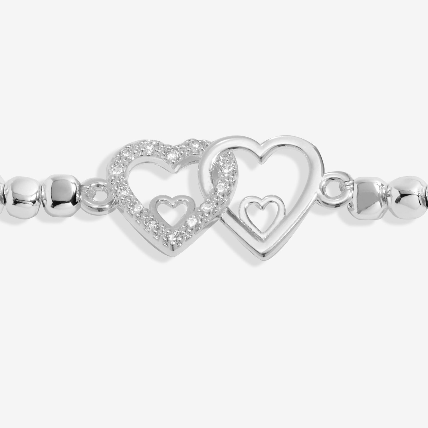 Joma Jewellery Forever Yours | You Make My Heart Smile | Silver Plated | Bracelet | 17.5cm Stretch