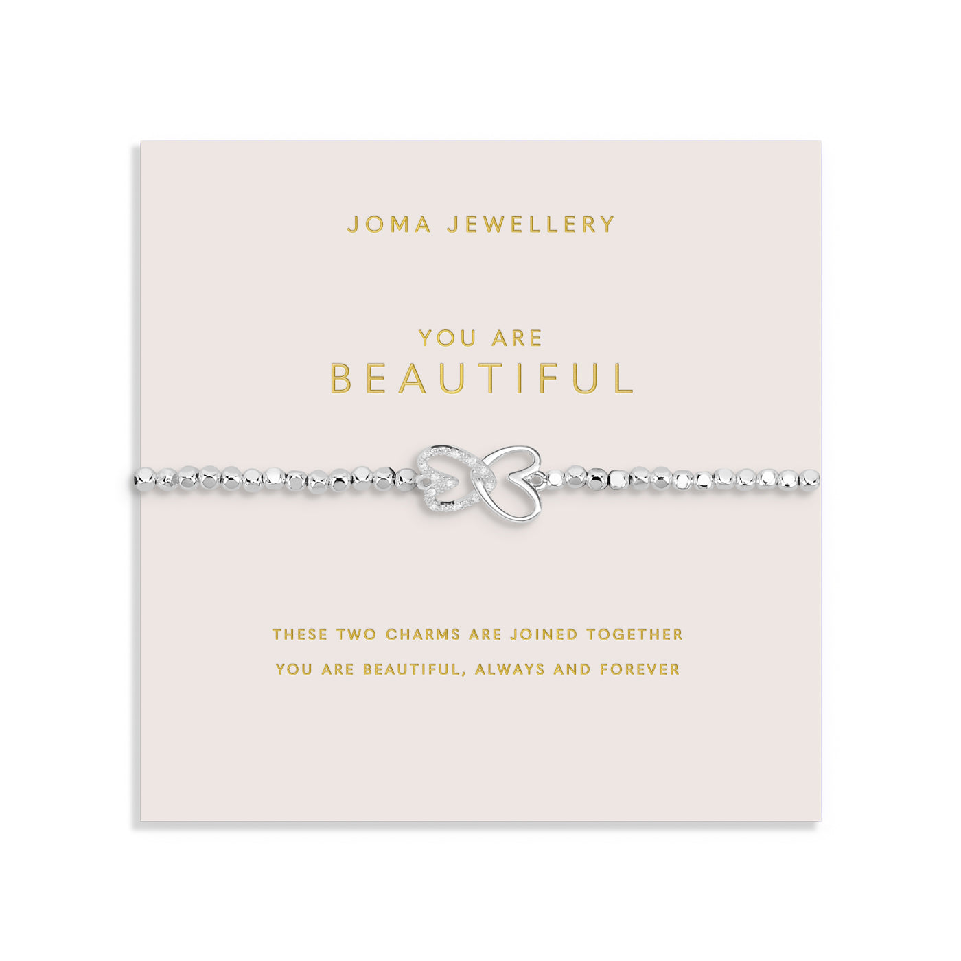 Joma Jewellery Forever Yours | You Are Beautiful | Silver Plated | Bracelet | 17.5cm Stretch