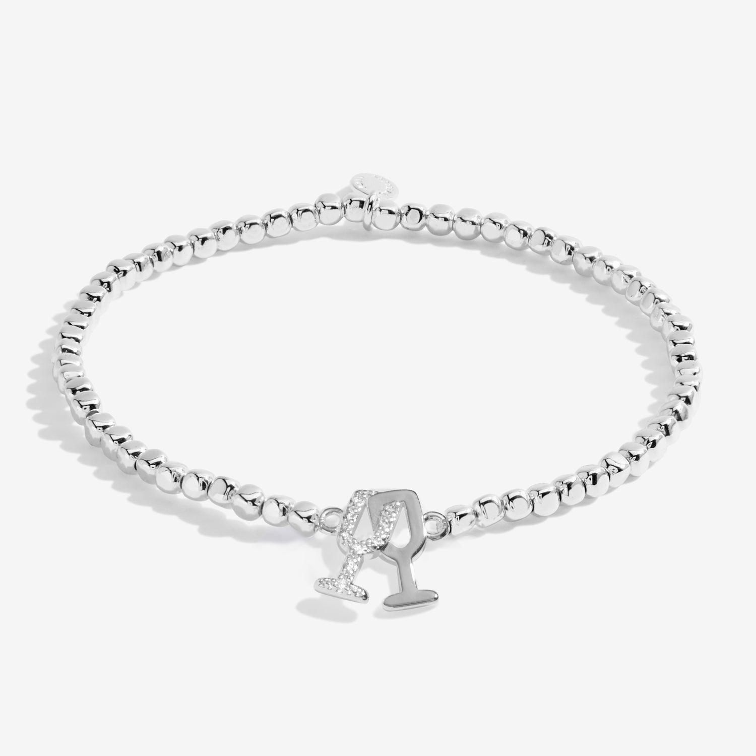 Joma Jewellery Forever Yours | Sparkle Like Champagne | Silver Plated | Bracelet | 17.5cm Stretch
