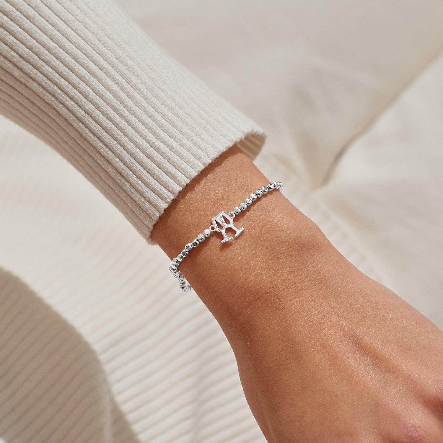 Joma Jewellery Forever Yours | Sparkle Like Champagne | Silver Plated | Bracelet | 17.5cm Stretch