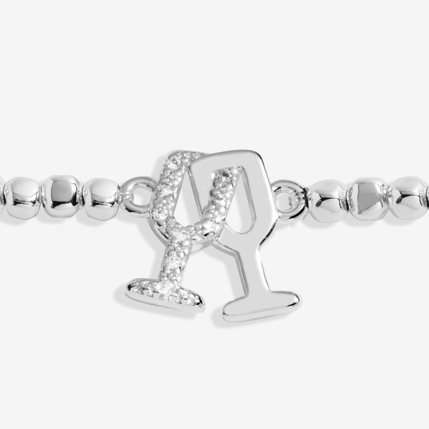 Joma Jewellery Forever Yours | Sparkle Like Champagne | Silver Plated | Bracelet | 17.5cm Stretch
