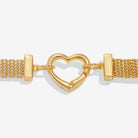 Joma Jewellery Bracelet Bar | Gold Heart Clasp | Gold Plated | Bracelet | 18cm