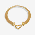 Joma Jewellery Bracelet Bar | Gold Heart Clasp | Gold Plated | Bracelet | 18cm