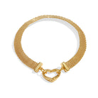Joma Jewellery Bracelet Bar | Gold Heart Clasp | Gold Plated | Bracelet | 18cm