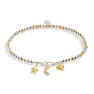 Joma Jewellery Bracelet Bar | Celestial Charms | Silver & Gold Plated | Bracelet | 17.5cm Stretch