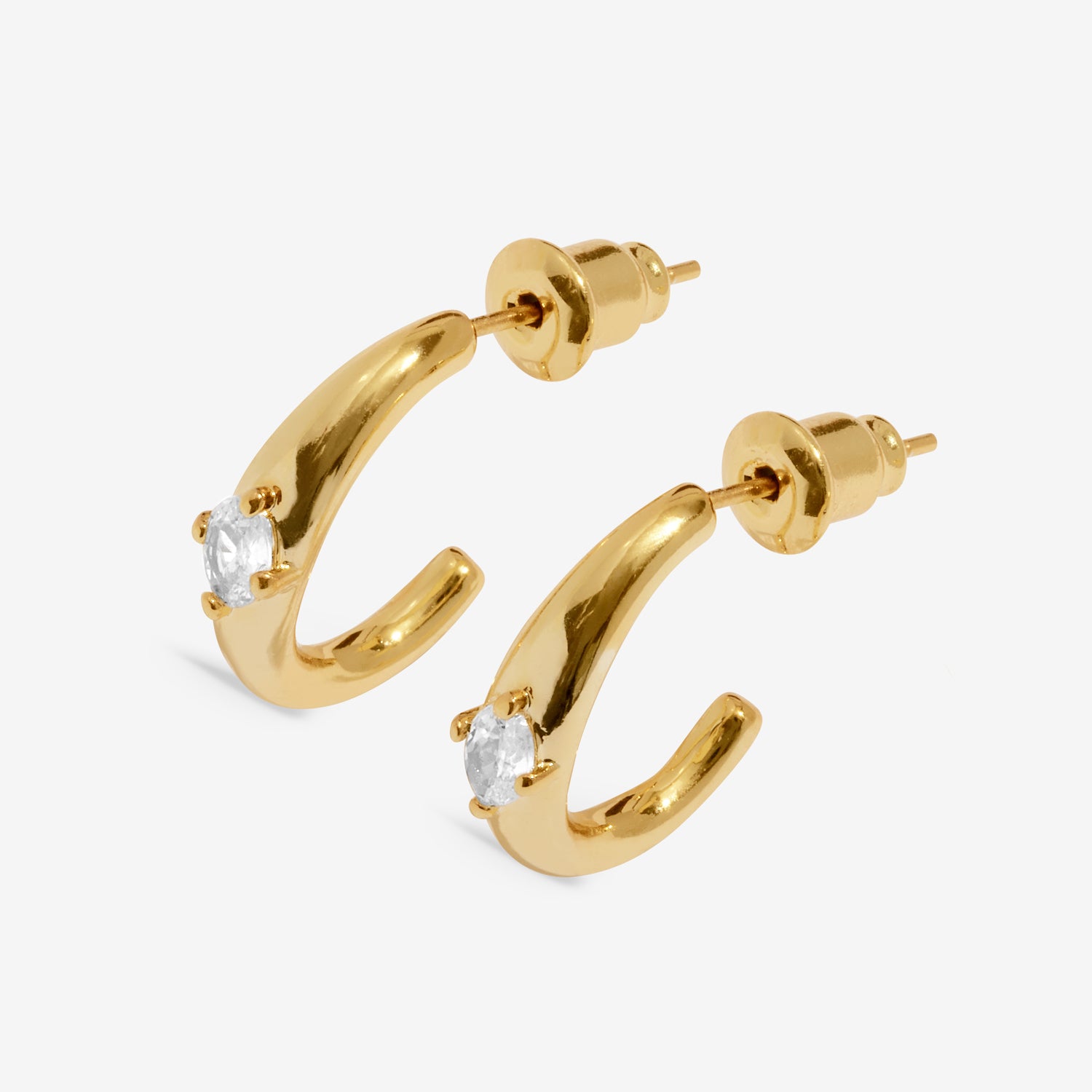 Joma Jewellery Soul Shine Stack | Crossover | Gold Plated | Set Of 2 Hoop Earrings