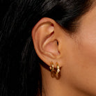 Joma Jewellery Soul Shine Stack | Crossover | Gold Plated | Set Of 2 Hoop Earrings