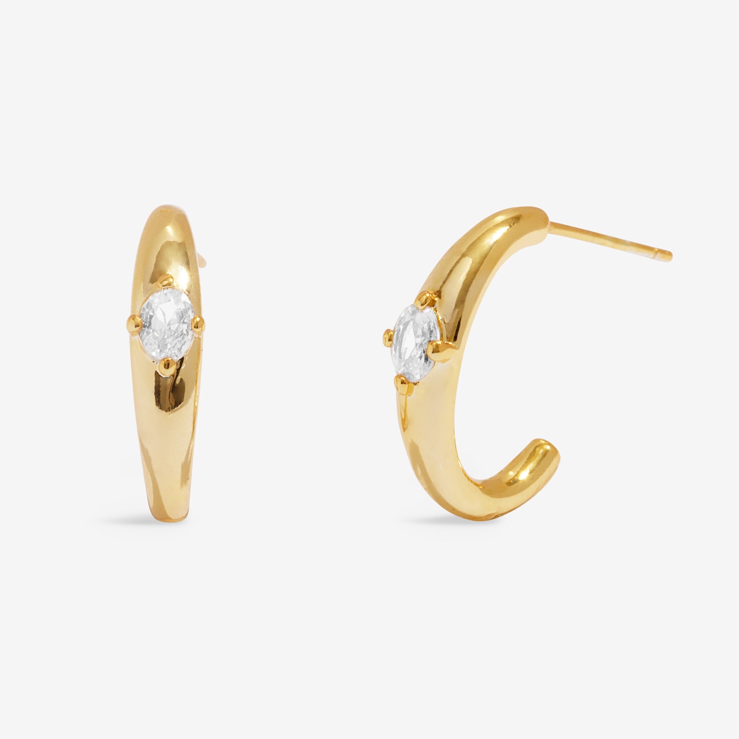 Joma Jewellery Soul Shine Stack | Crossover | Gold Plated | Set Of 2 Hoop Earrings