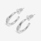 Joma Jewellery Soul Shine Stack | Organic | Silver Plated | Set Of 2 Hoop Earrings