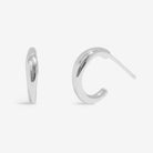 Joma Jewellery Soul Shine Stack | Organic | Silver Plated | Set Of 2 Hoop Earrings