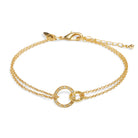 Joma Jewellery Evermore | Linked Circles | Gold Plated | Bracelet | 18cm + 3cm Extender