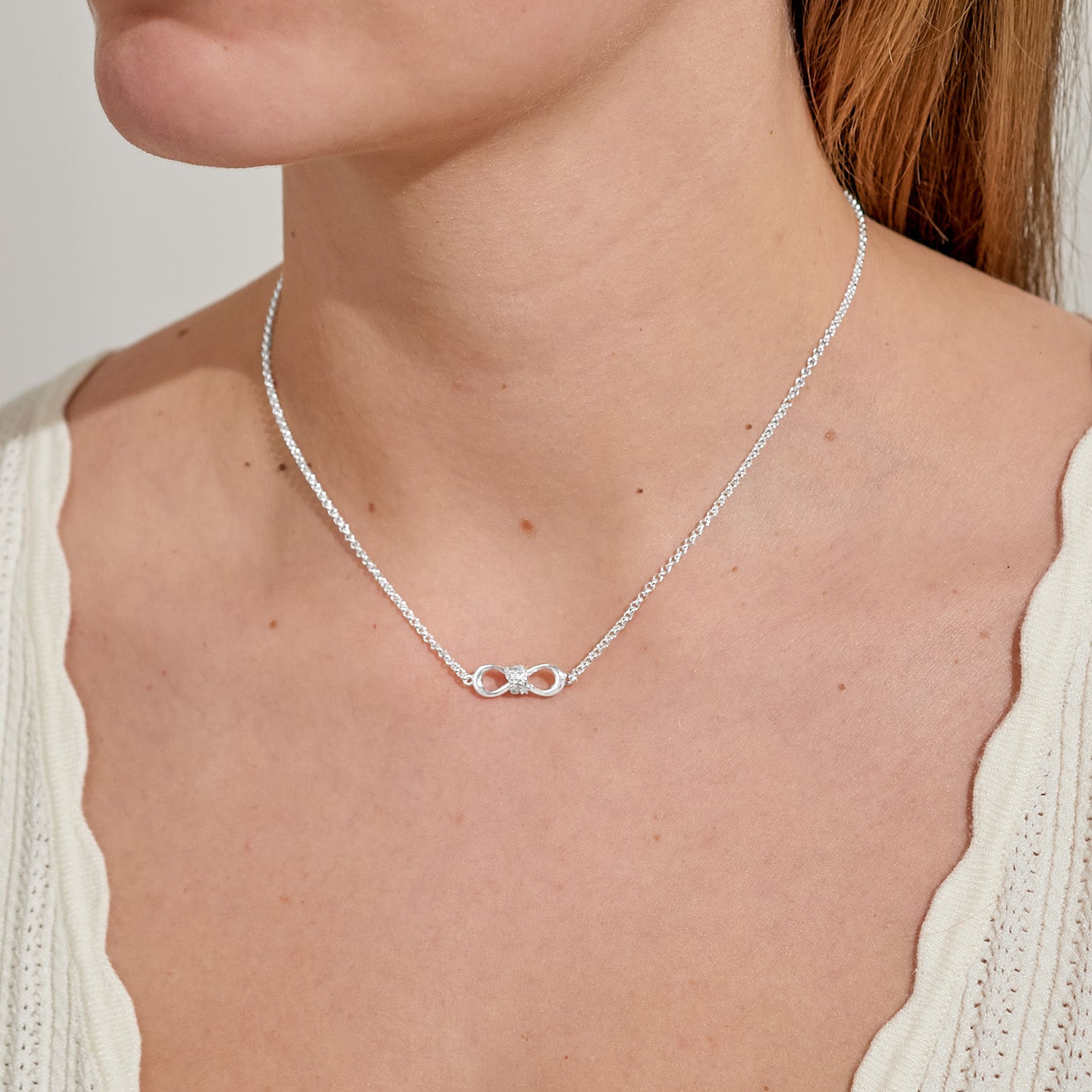 Joma Jewellery Evermore | Infinity Knot | Silver Plated | Necklace | 40cm + 5cm Extender