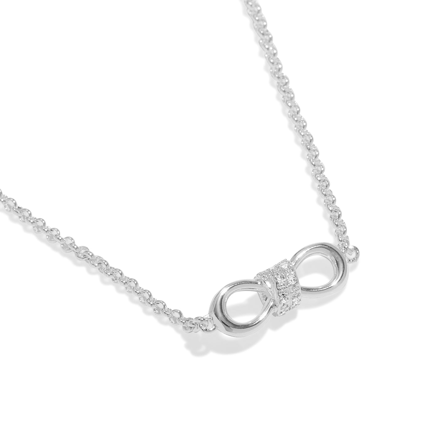 Joma Jewellery Evermore | Infinity Knot | Silver Plated | Necklace | 40cm + 5cm Extender