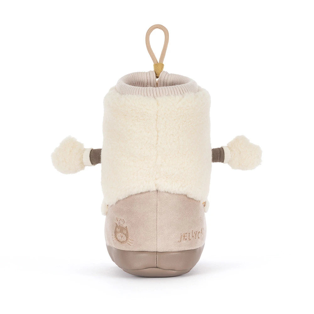 Jellycat Amuseables Perta Snow Boot Showing Jellycat branding 