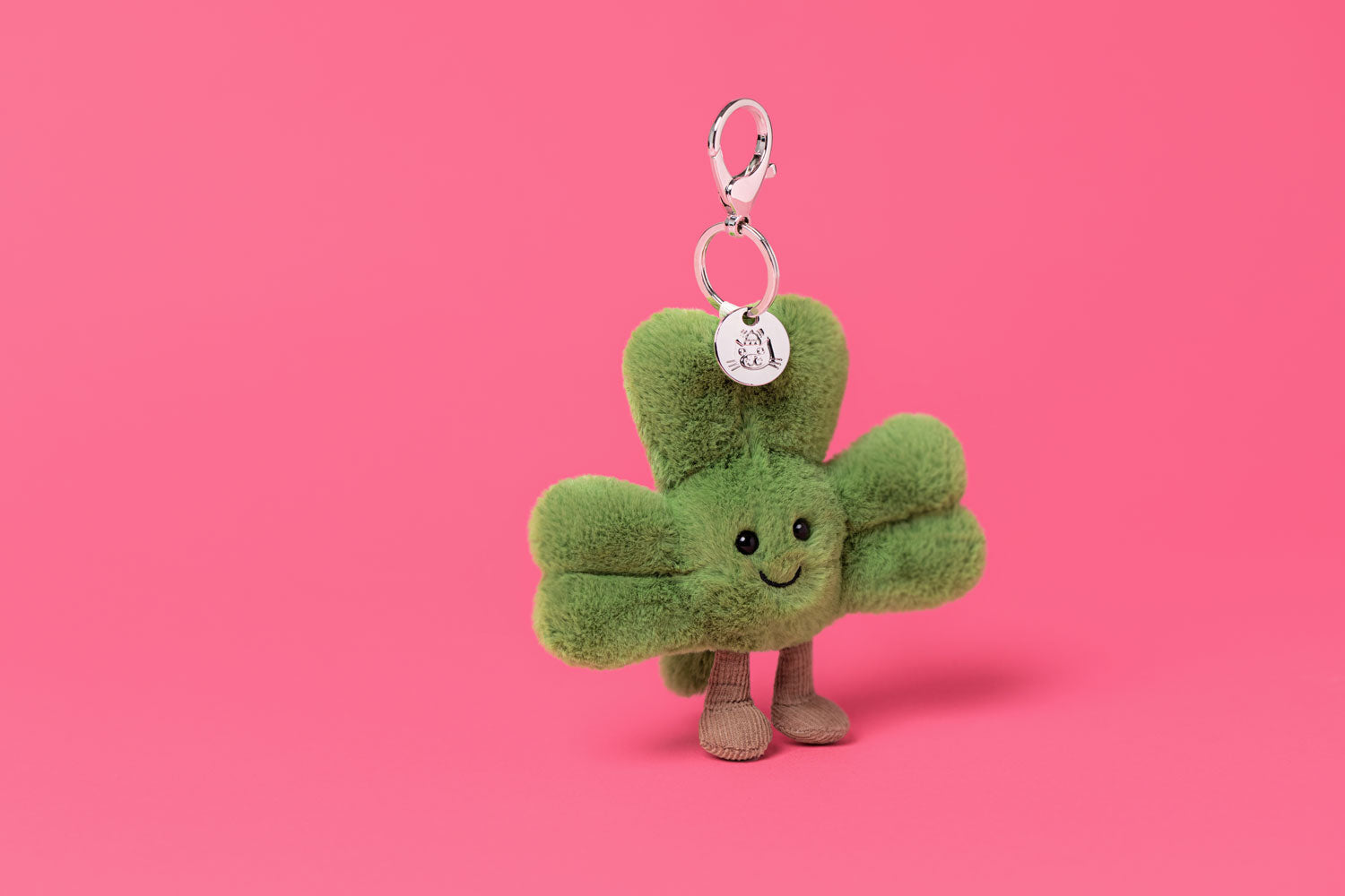 Jellycat Siofra Shamrock Bag Charm – Lucky Accessory – Curios Gifts