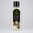 Ashleigh & Burwood lamp fragrance bottle labeled 'Cashmere Blankets' on a white background