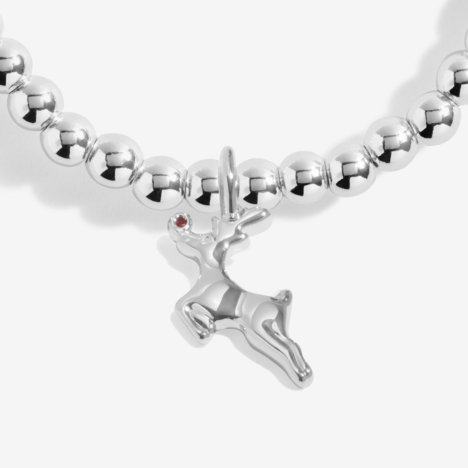 Joma Jewellery Kids' | Love From Santa | Rudolph The Reindeer | Silver Plated | Bracelet | 15.5cm Stretch
