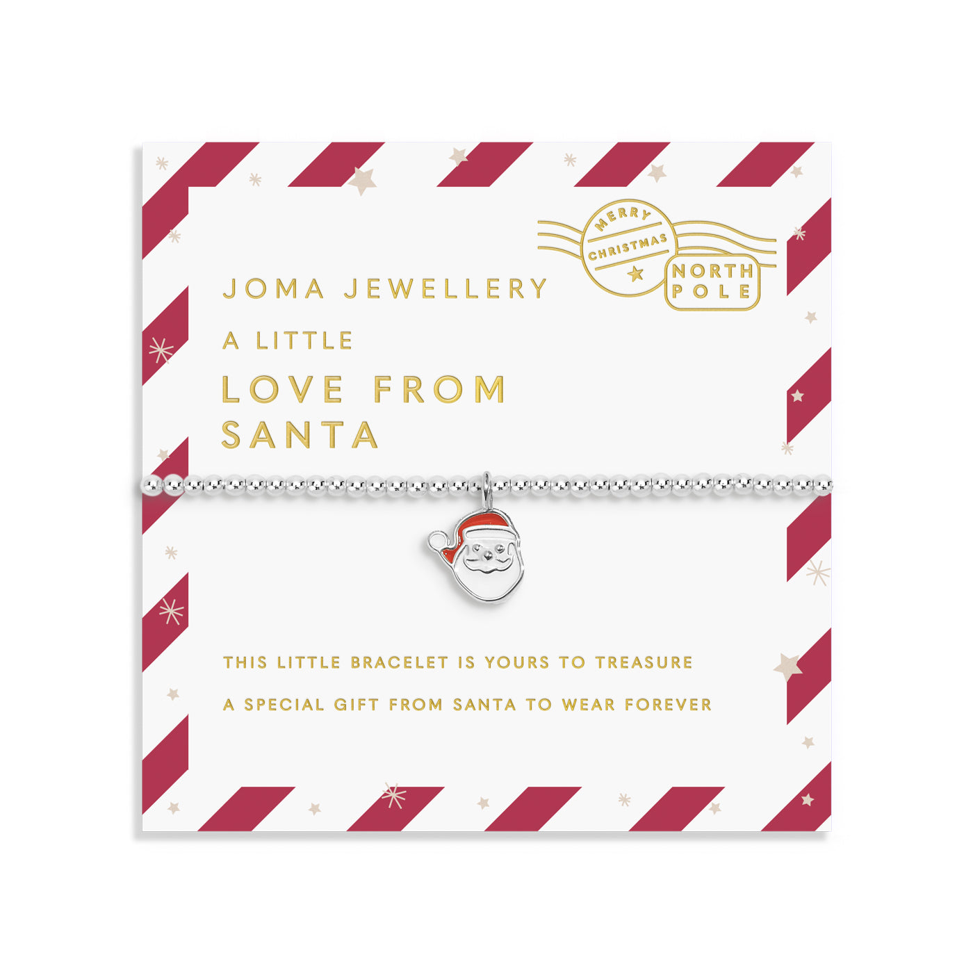 Joma Jewellery Kids' | Love From Santa | Love From Santa | Silver Plated | Bracelet | 15.5cm Stretch