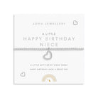 Joma Jewellery Kids' A Little | Happy Birthday Niece | Silver Plated | Bracelet | 15.5cm Stretch