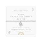 Joma Jewellery Kids' A Little | Happy Birthday Bestie | Silver Plated | Bracelet | 15.5cm Stretch