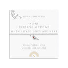 Joma Jewellery Kids' A Little | Robins Appear When Loved Ones Are Near | Silver Plated | Bracelet | 15.5cm Stretch
