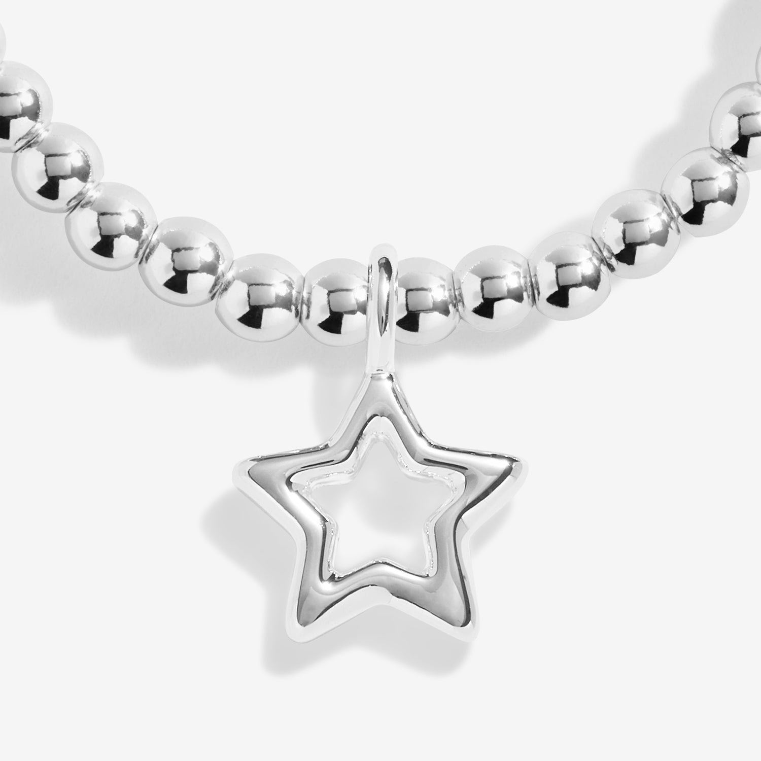 Joma Jewellery Kids' Stocking A Little Gift Set | Happy Christmas | Silver Plated | Bracelet & Set Of 2 Hair Clips | 15.5cm Stretch