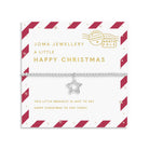 Joma Jewellery Kids' Stocking A Little Gift Set | Happy Christmas | Silver Plated | Bracelet & Set Of 2 Hair Clips | 15.5cm Stretch