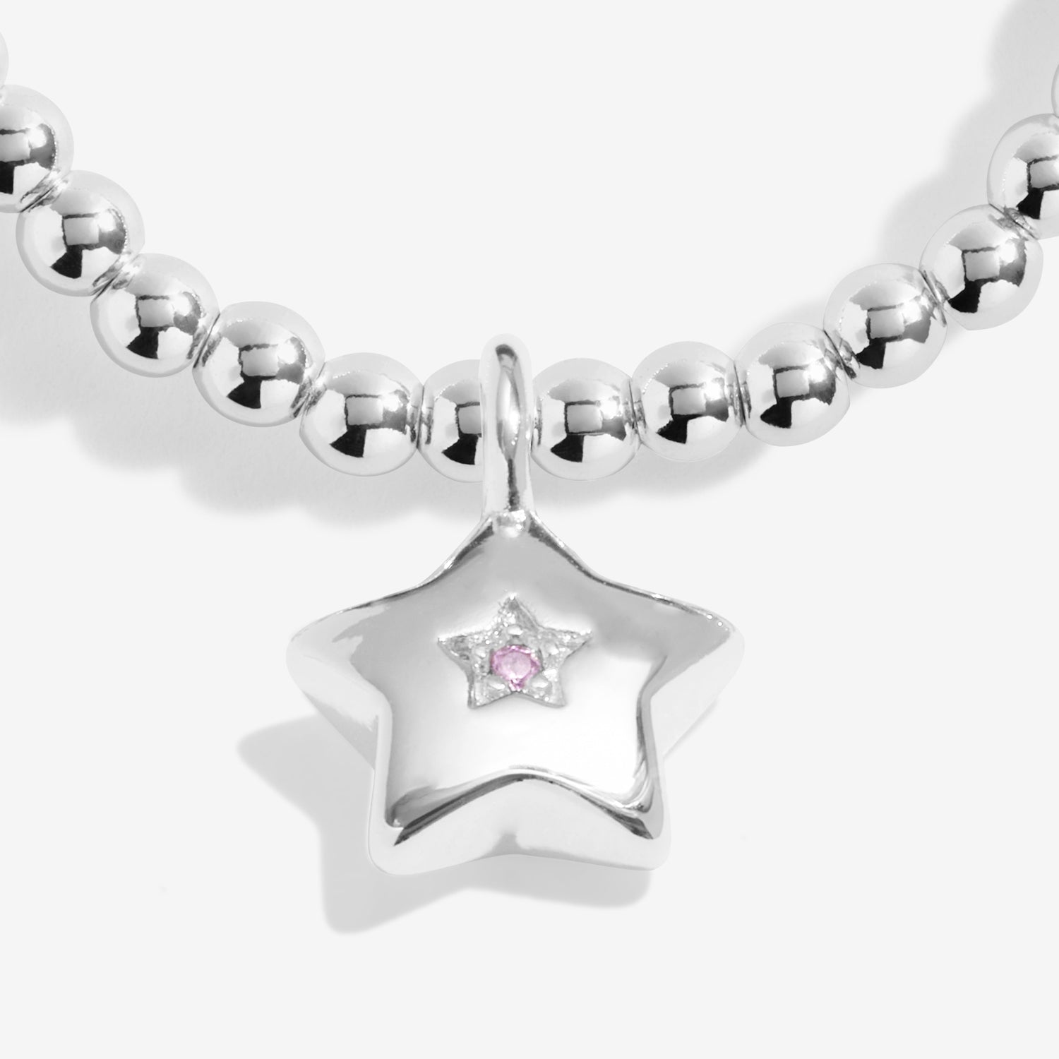 Joma Jewellery Kids' Confetti A Little | Super Star | Silver Plated | Bracelet | 15.5cm Stretch