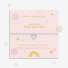 Joma Jewellery Kids' Confetti A Little | Fabulous Daughter | Silver Plated | Bracelet | 15.5cm Stretch