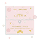 Joma Jewellery Kids' Confetti A Little | Fabulous Daughter | Silver Plated | Bracelet | 15.5cm Stretch