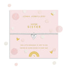 Joma Jewellery Kids' Confetti A Little | Super Sister | Silver Plated | Bracelet | 15.5cm Stretch