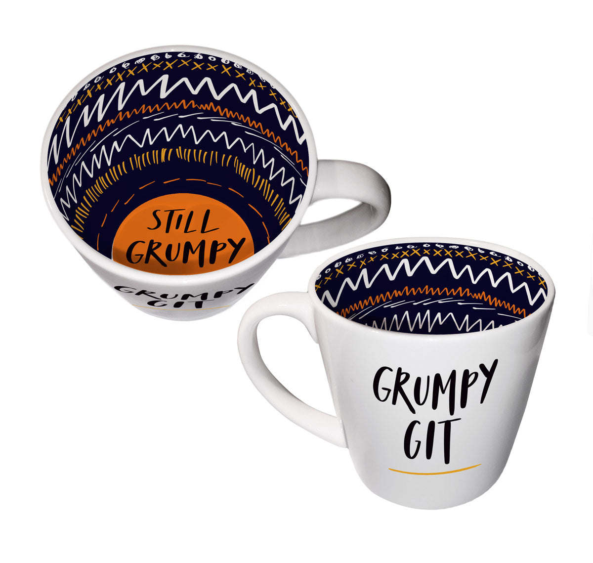 Inside Out Grumpy Git Mug with Gift Box - Unique Colorful Design ...