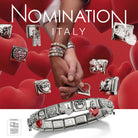 Image showing Nomination Italy composable bracelet featuring various love heart charms